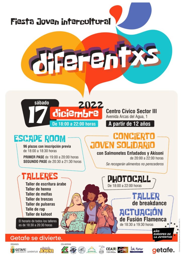 Fiesta Joven Intercultural diferentxs - Ayuntamiento de Getafe
