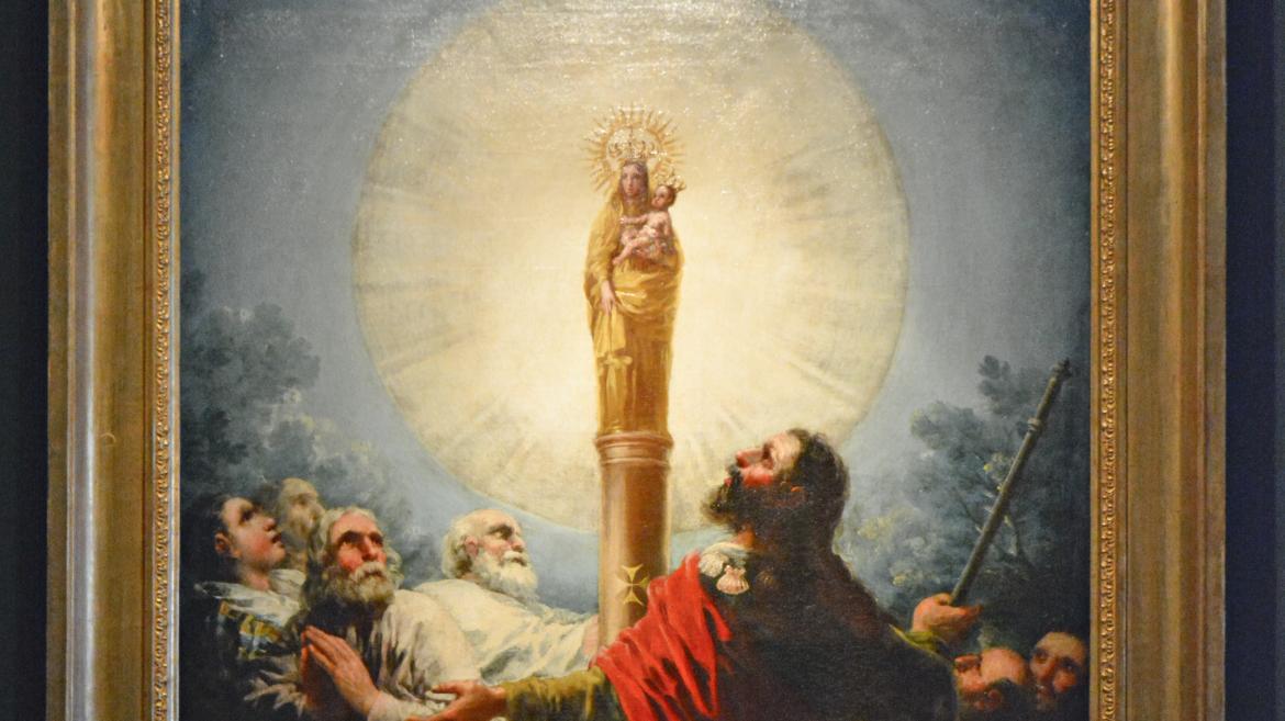 La Comunidad de Madrid declara Bien de Interés Cultural El Apóstol Santiago y sus discípulos adorando a la Virgen del Pilar, una pintura religiosa atribuible a Goya