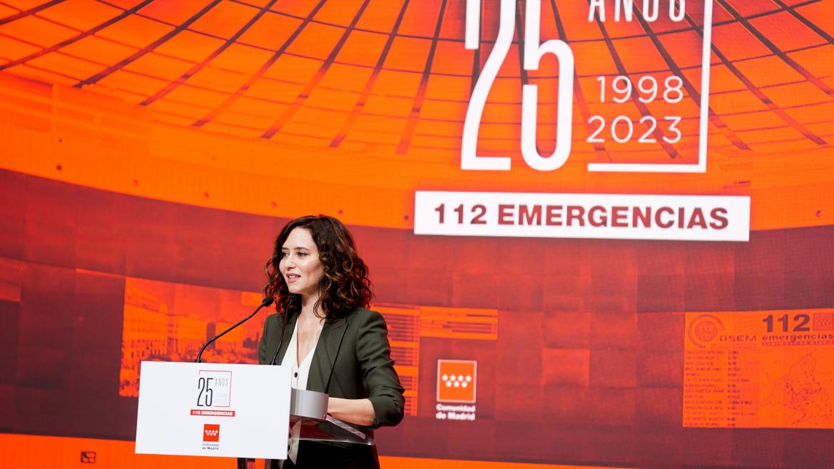 Díaz Ayuso: “El 112 es mucho más que un número, es la certeza de que siempre habrá un profesional competente y comprometido al otro lado del teléfono”