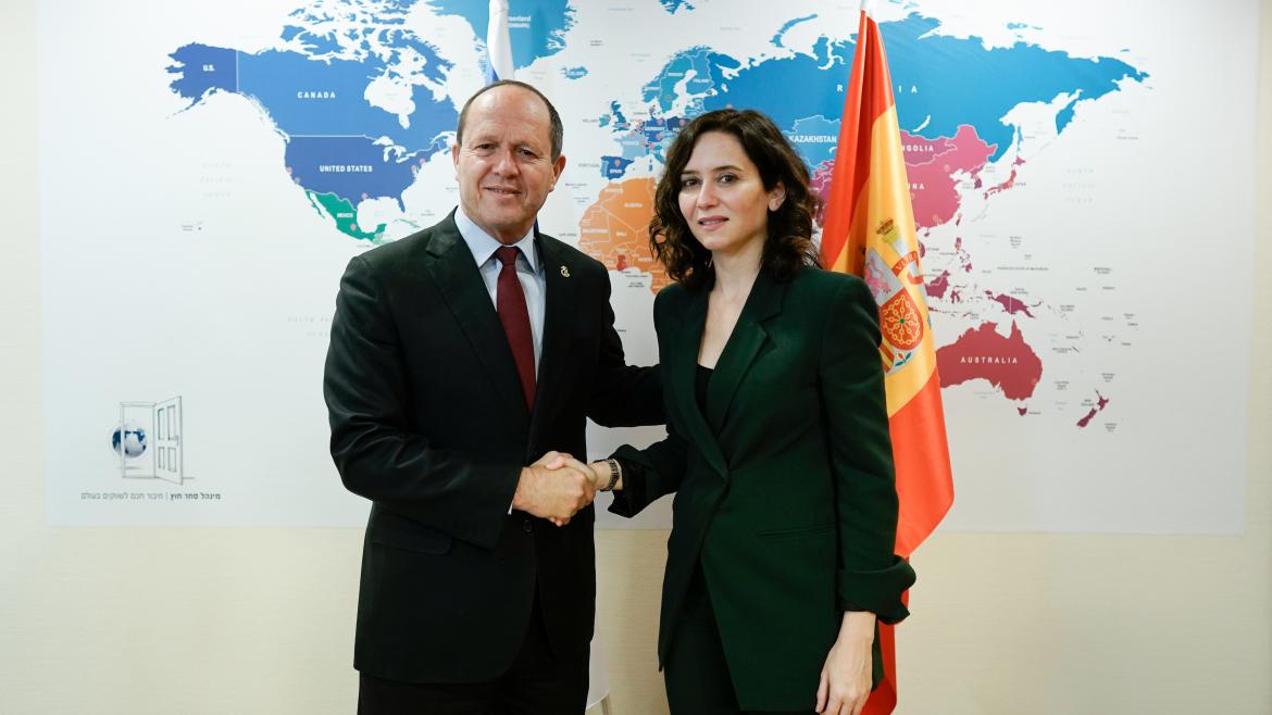 Díaz Ayuso intensificará las relaciones comerciales de la Comunidad de Madrid con Israel en los próximos años