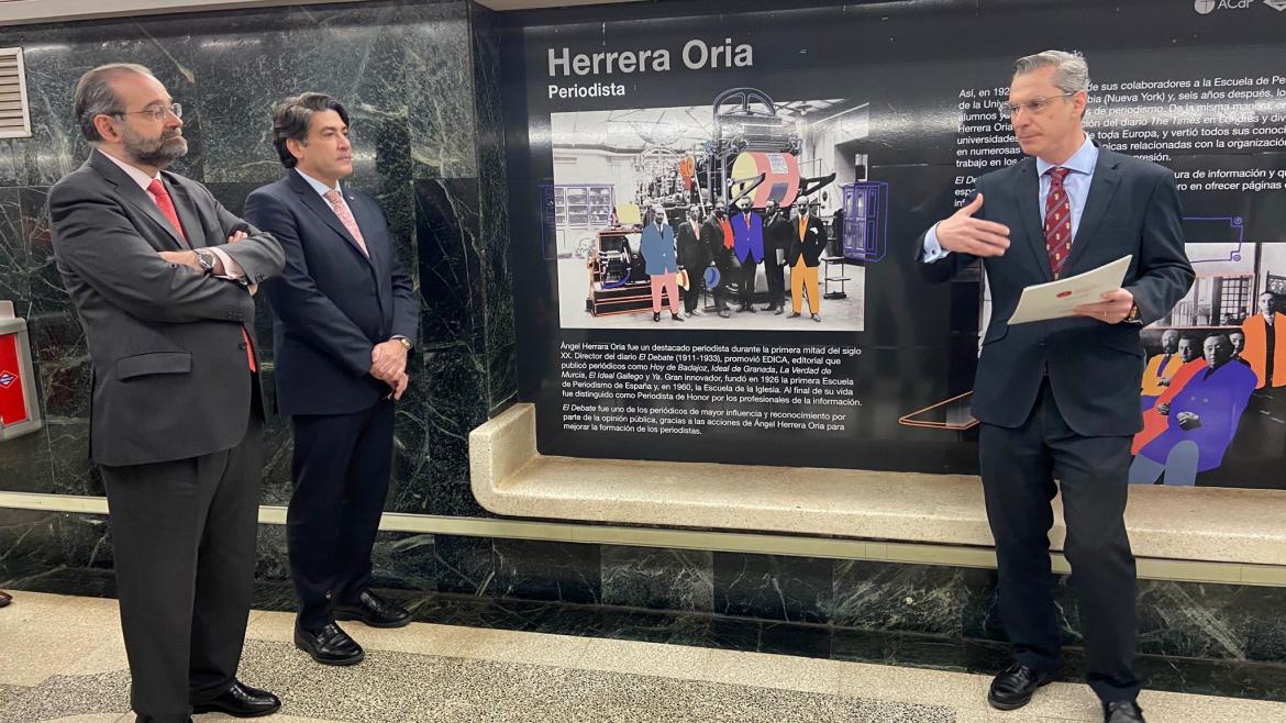 La Comunidad de Madrid revive la figura de Herrera Oria en la estación de Metro que lleva su nombre