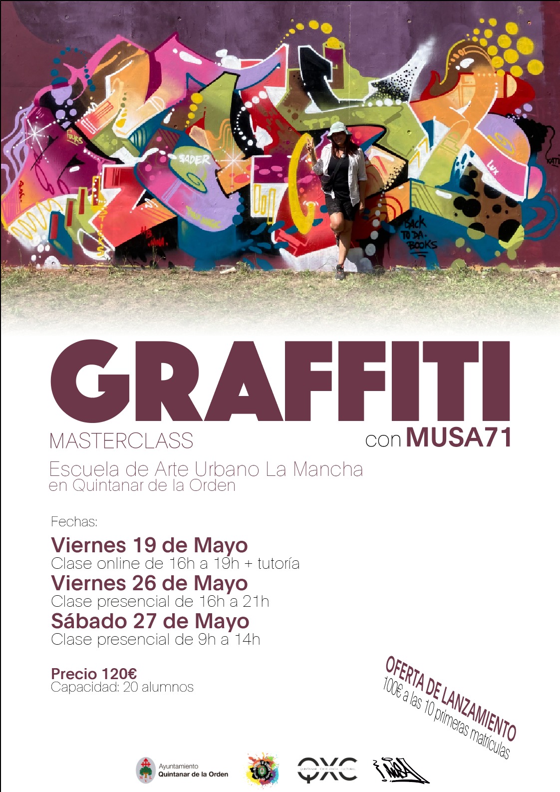 La artista Musa71 impartirá un curso de Arte Urbano en Quintanar de la Orden