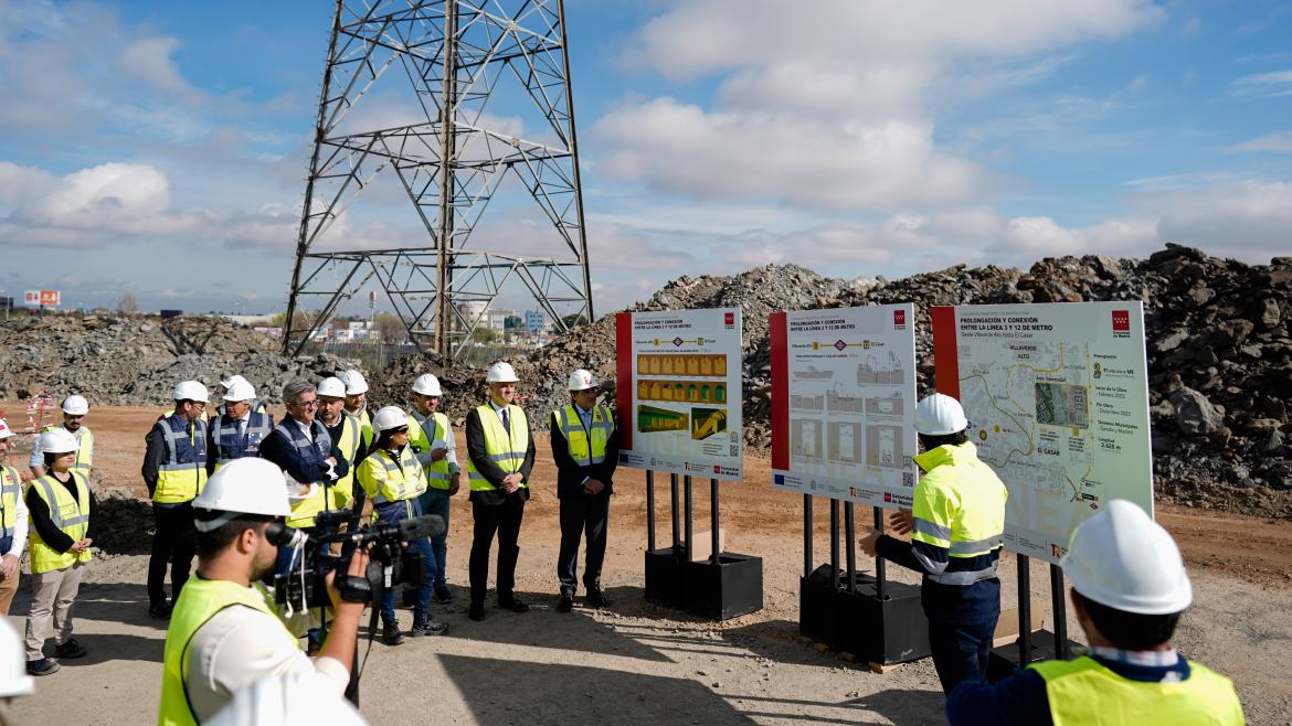 La Comunidad de Madrid avanza en las obras de ampliación de la línea 3 de Metro entre Villaverde Alto y El Casar (Getafe)