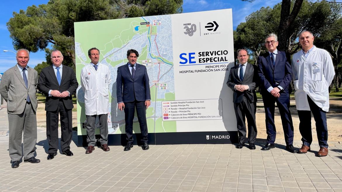 La Comunidad de Madrid inaugura un Servicio Especial público de autobús que une Príncipe Pío y el Hospital Fundación San José