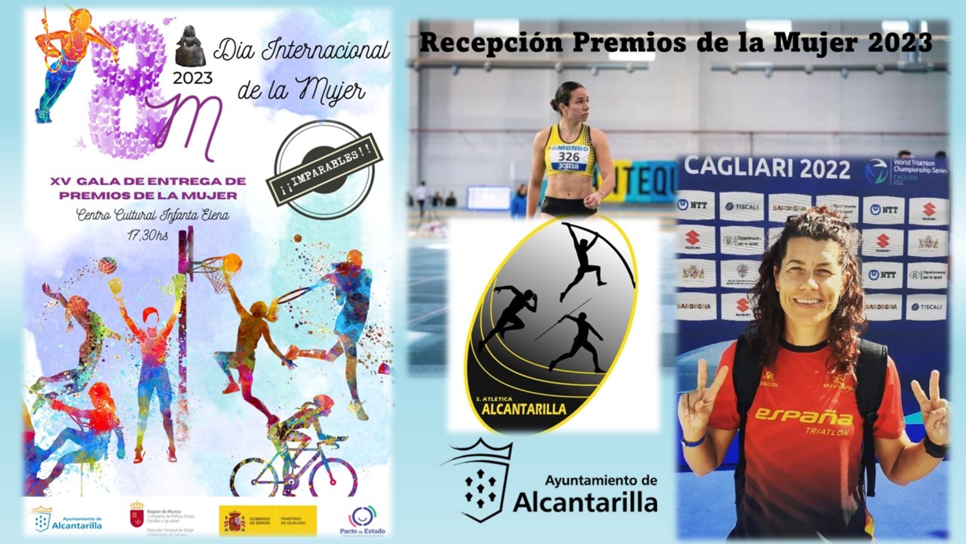 La triatleta Miriam Álvarez y el Club Sociedad Atlética Alcantarilla reciben los Premios de la Mujer 2023