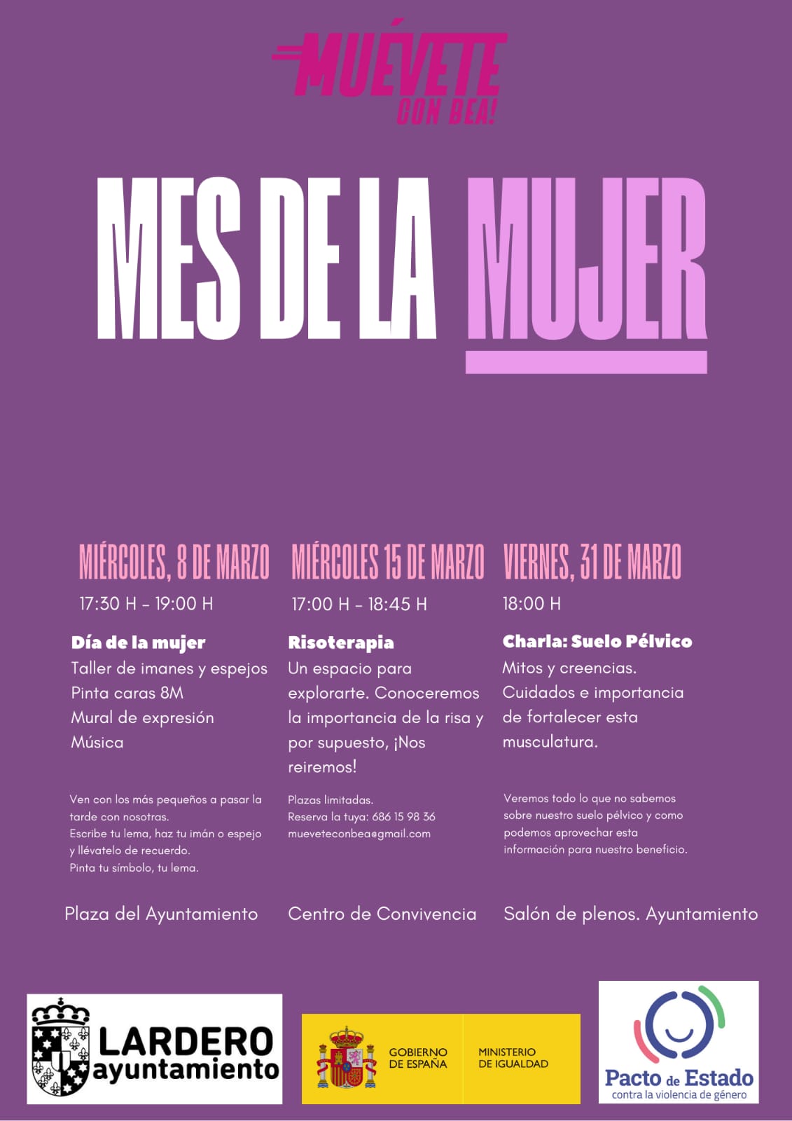 Programa de actividades del Día de la Mujer