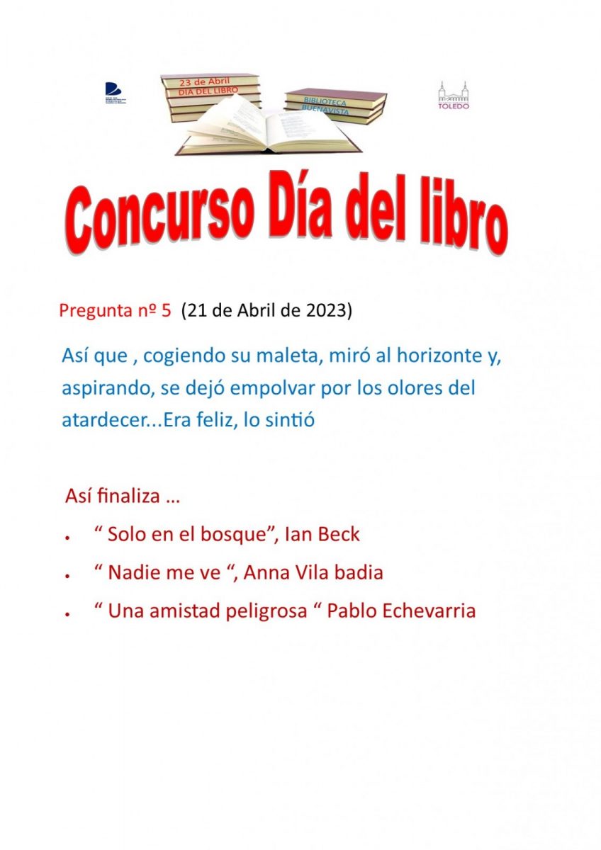 Concurso Día del Libro pregunta 5