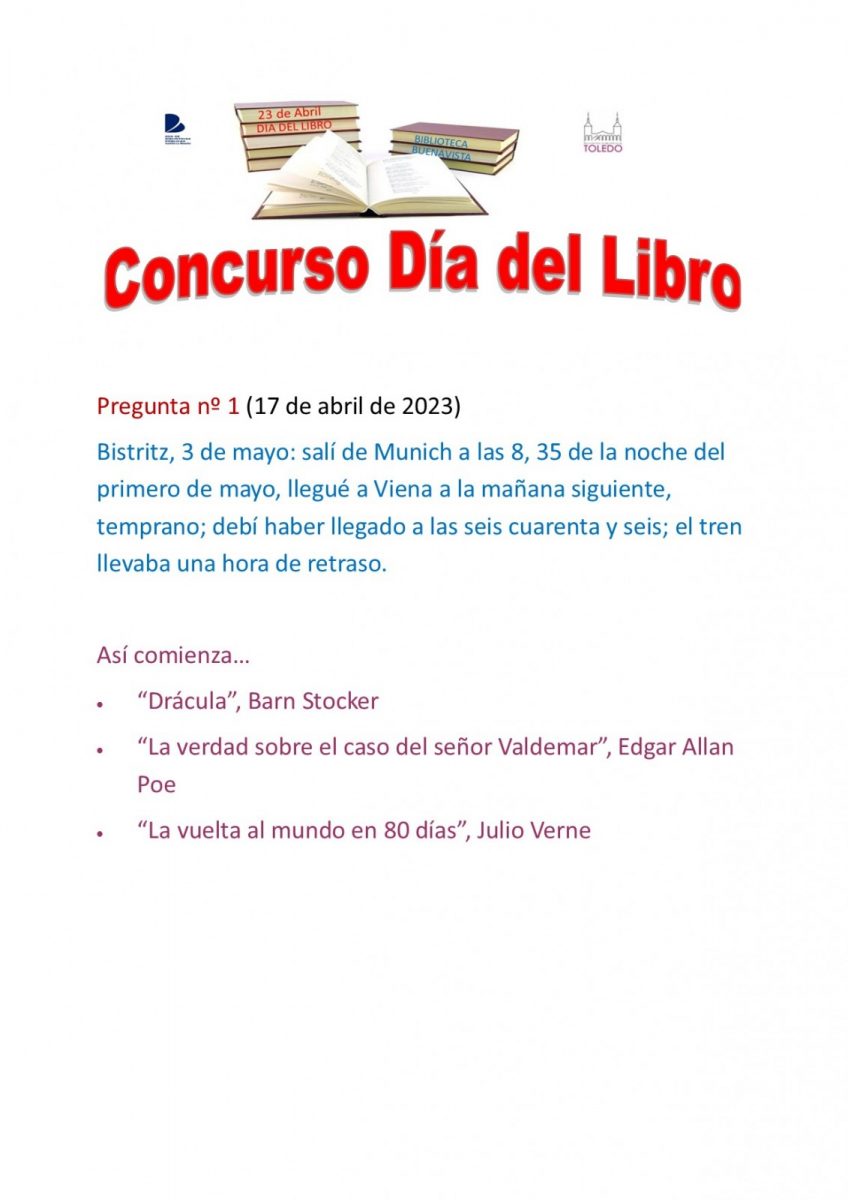 Concurso Dia del libro . pregunta 1
