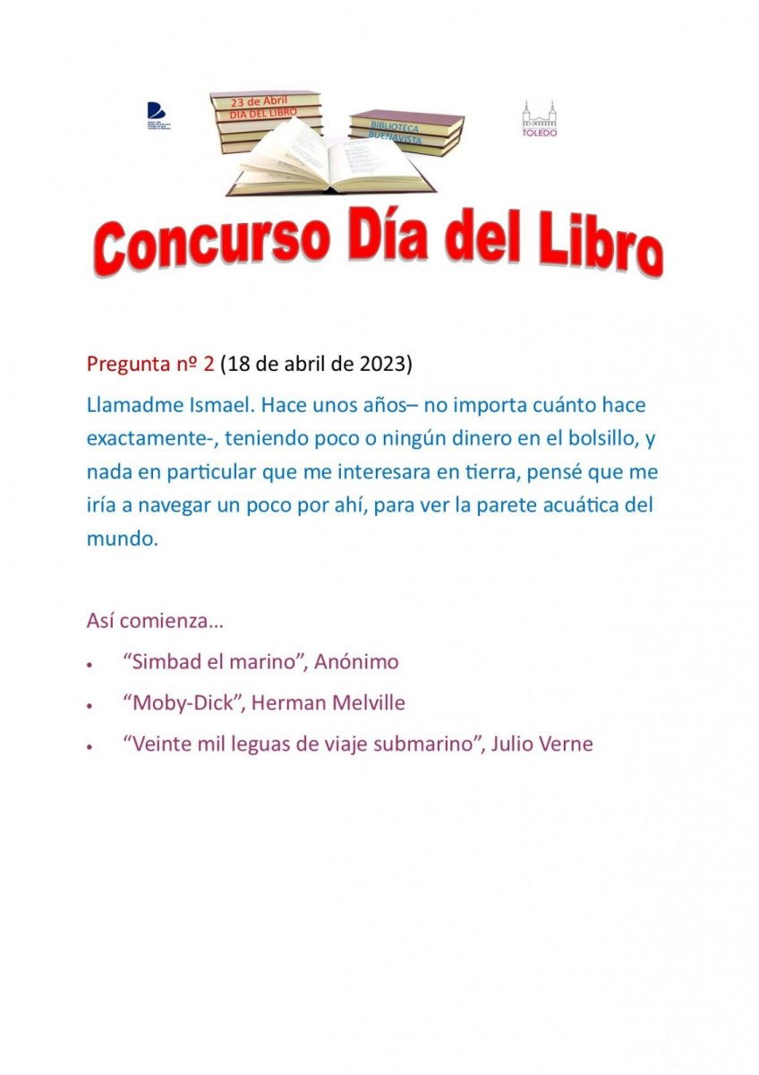 Concurso Día dl Libro. pregunta 2
