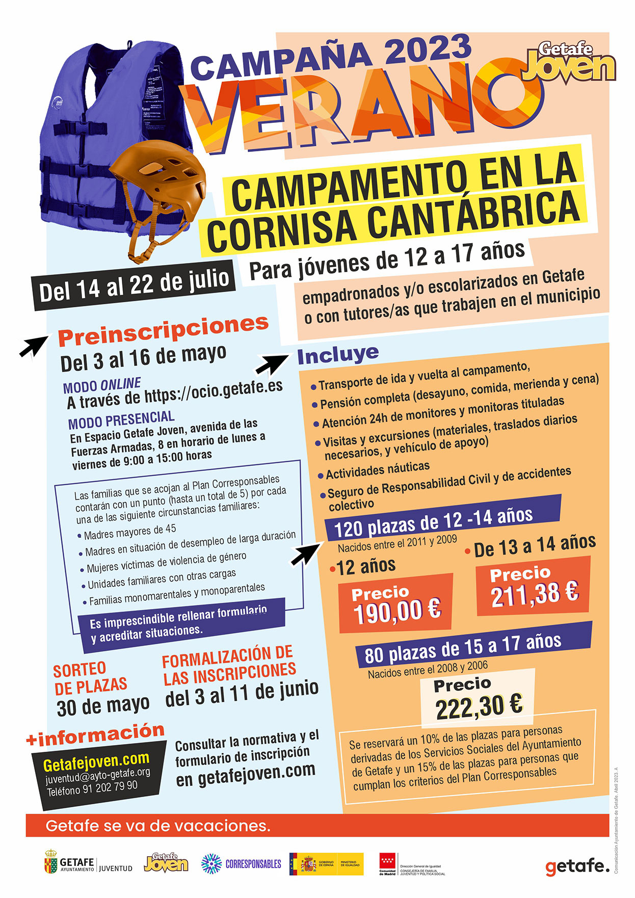 Getafe organiza un campamento de verano en Cantabria para jóvenes de 12 a 17 años
