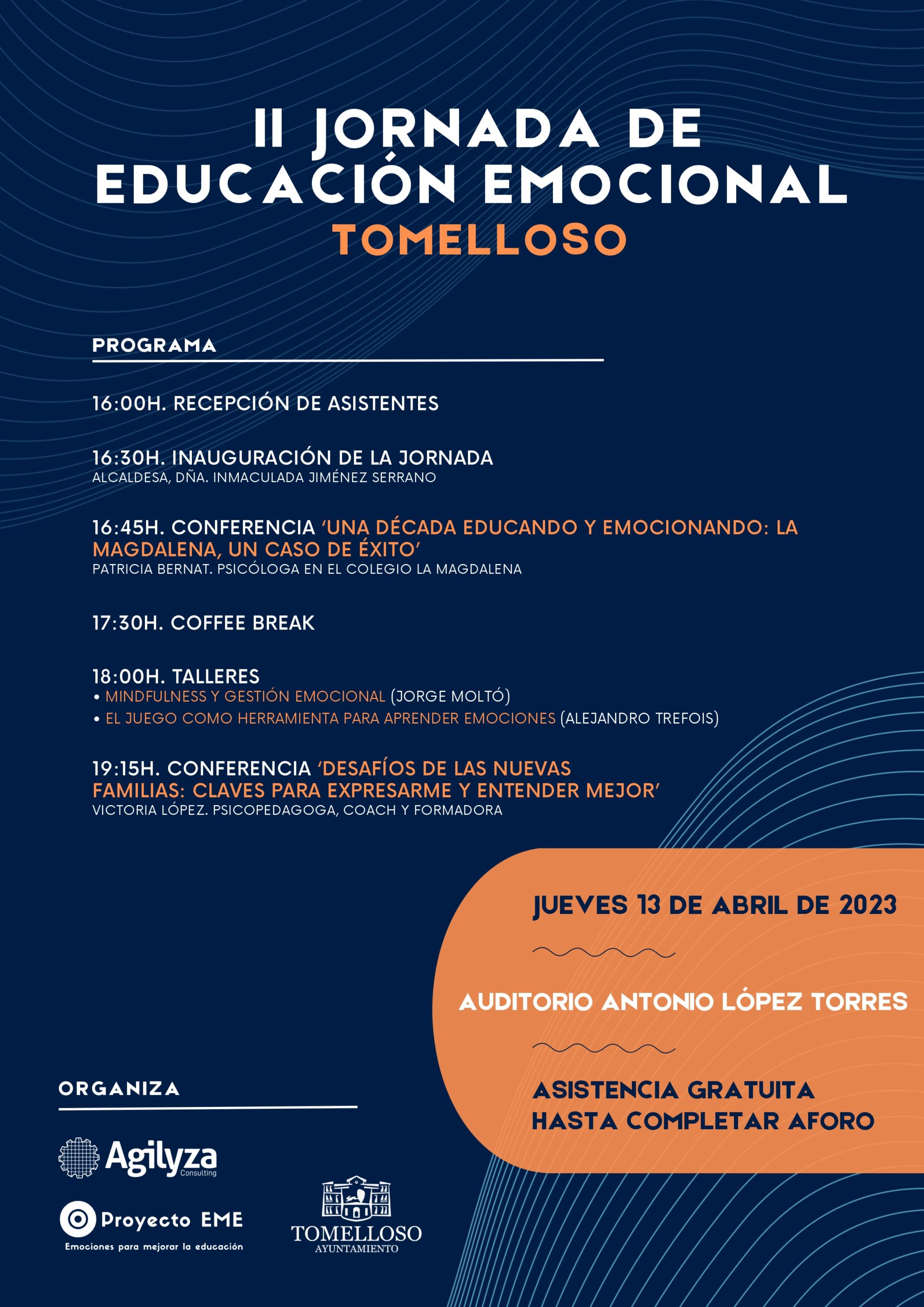 II Jornada de Educación Emocional, el próximo 13 de abril en el Auditorio Antonio López Torres