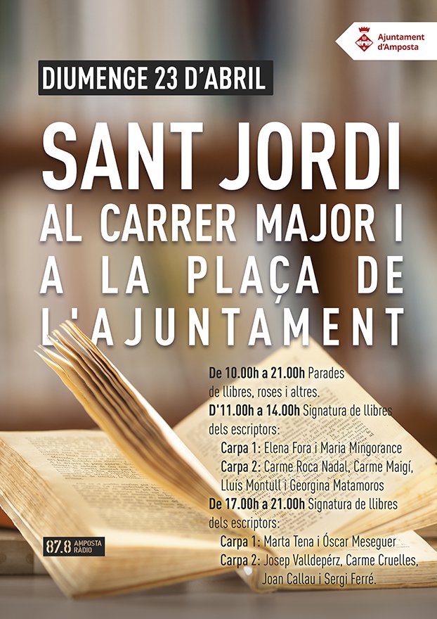 La Diada de Sant Jordi torna al carrer Major i la plaça de l’Ajuntament