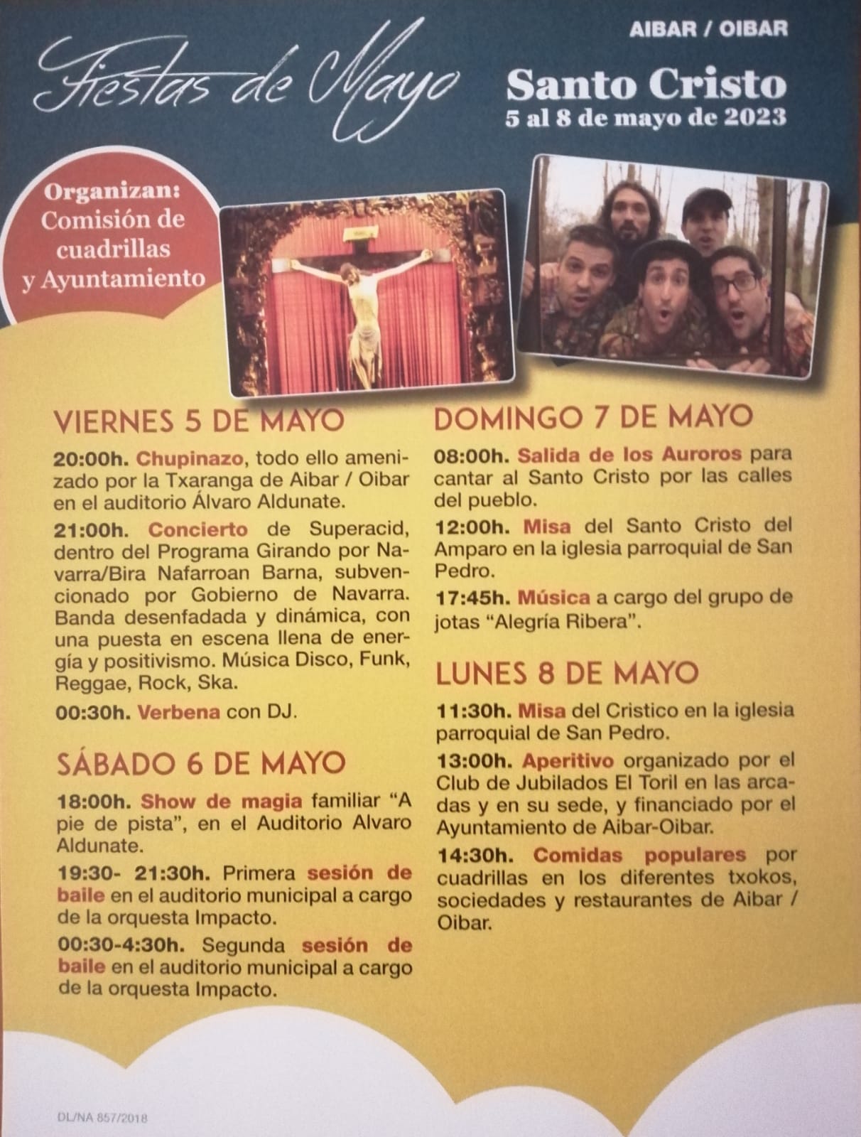 Programa de Fiestas de Mayo - Santo Cristo 2023