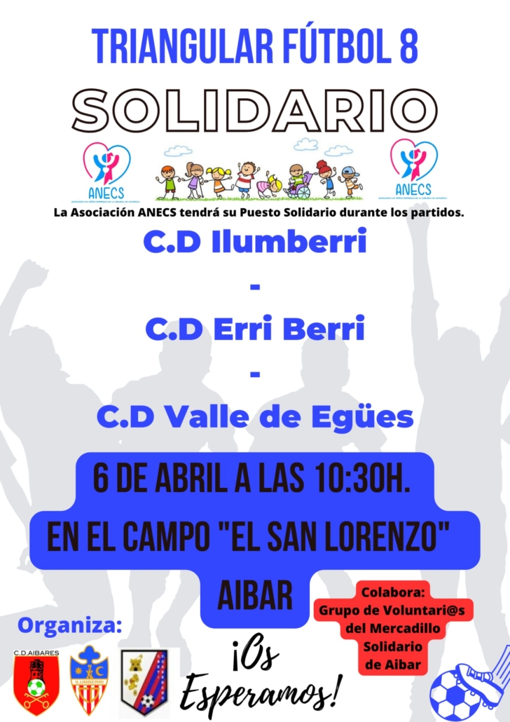 Triangular de fútbol 8 solidario en Aibar/Oibar