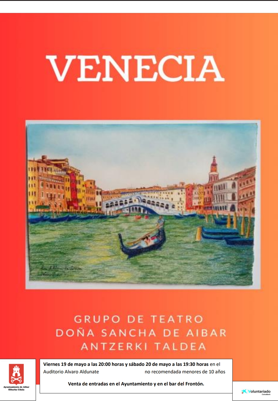 "Venecia", nueva obra del grupo de teatro "Doña Sancha de Aibar"