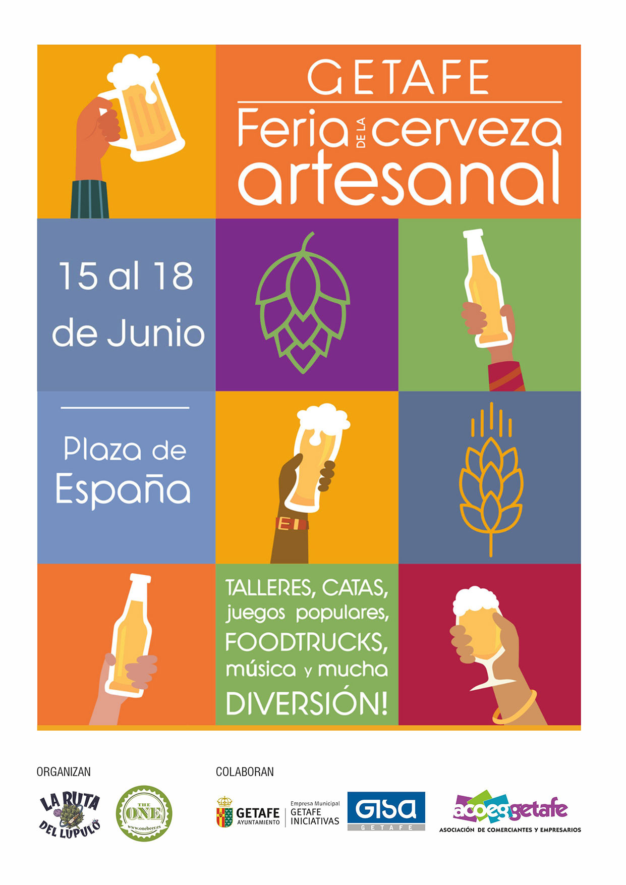 Del 15 al 18 de junio se podrá disfrutar de la I Feria de la Cerveza Artesana de Getafe
