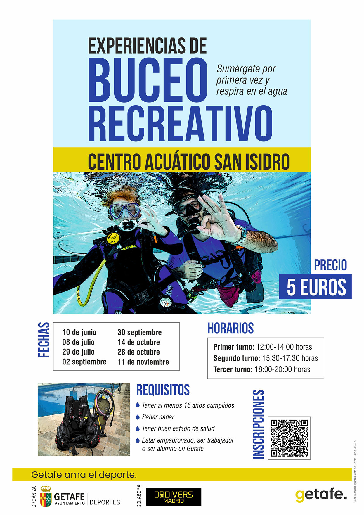 El Centro Acuático San Isidro ofrece las primeras experiencias de buceo recreativo