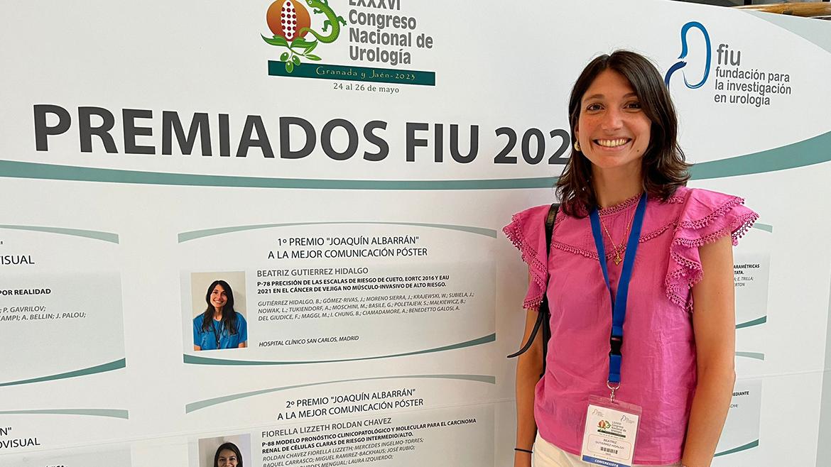 Una médica residente del Hospital Clínico San Carlos, premiada en el Congreso Nacional de Urología