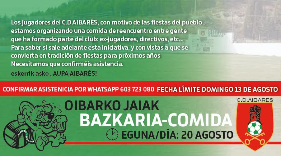 COMIDA REENCUENTRO DEL C.D AIBARÉS