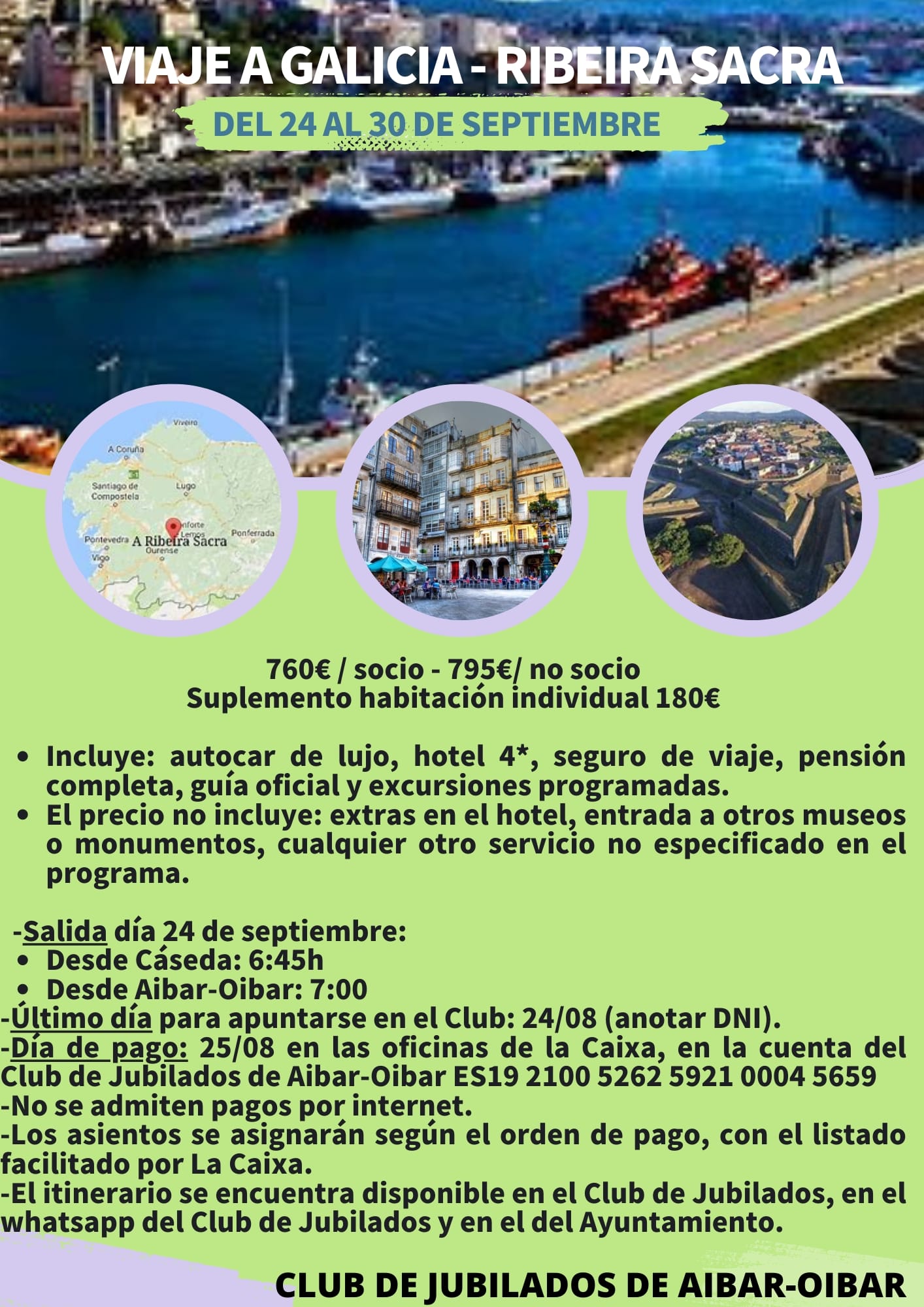 VIAJE DEL CLUB DE JUBILADOS A GALICIA