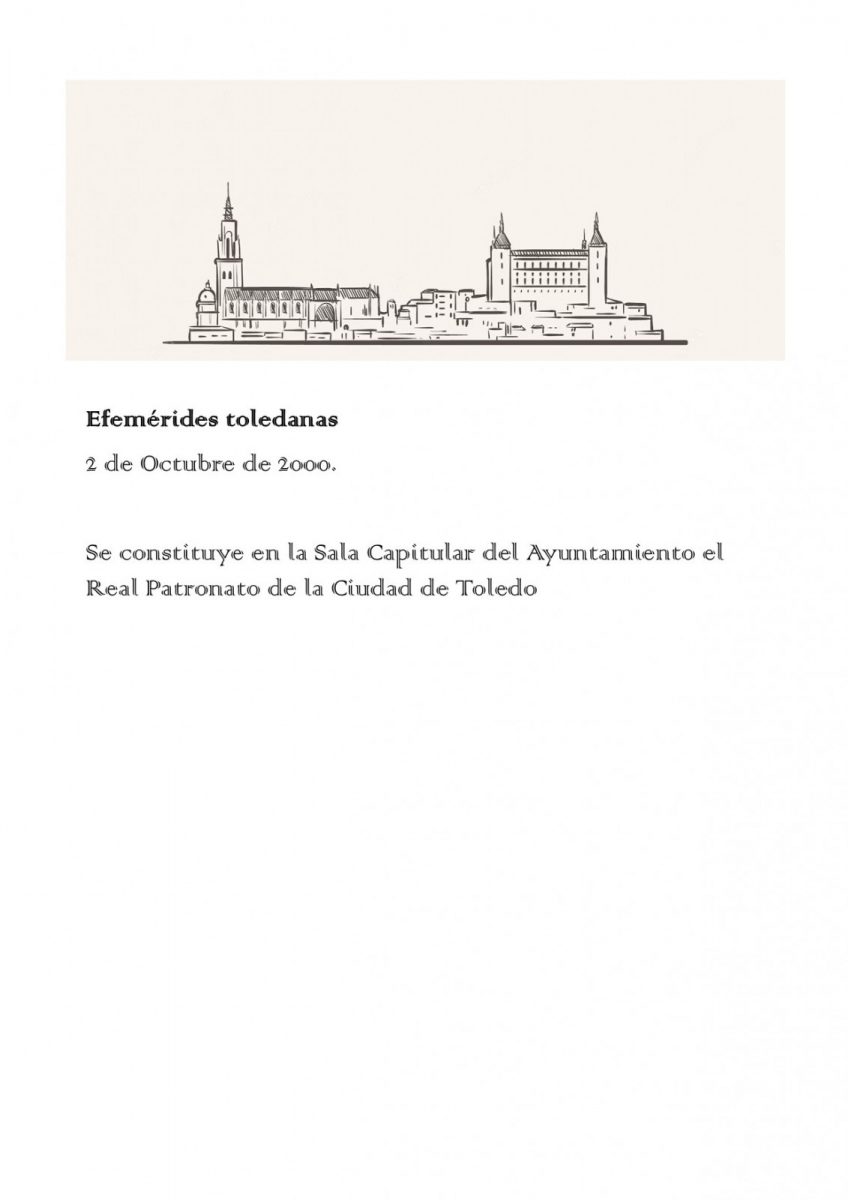 Ayuntamiento de Toledo Efemérides Toledanas