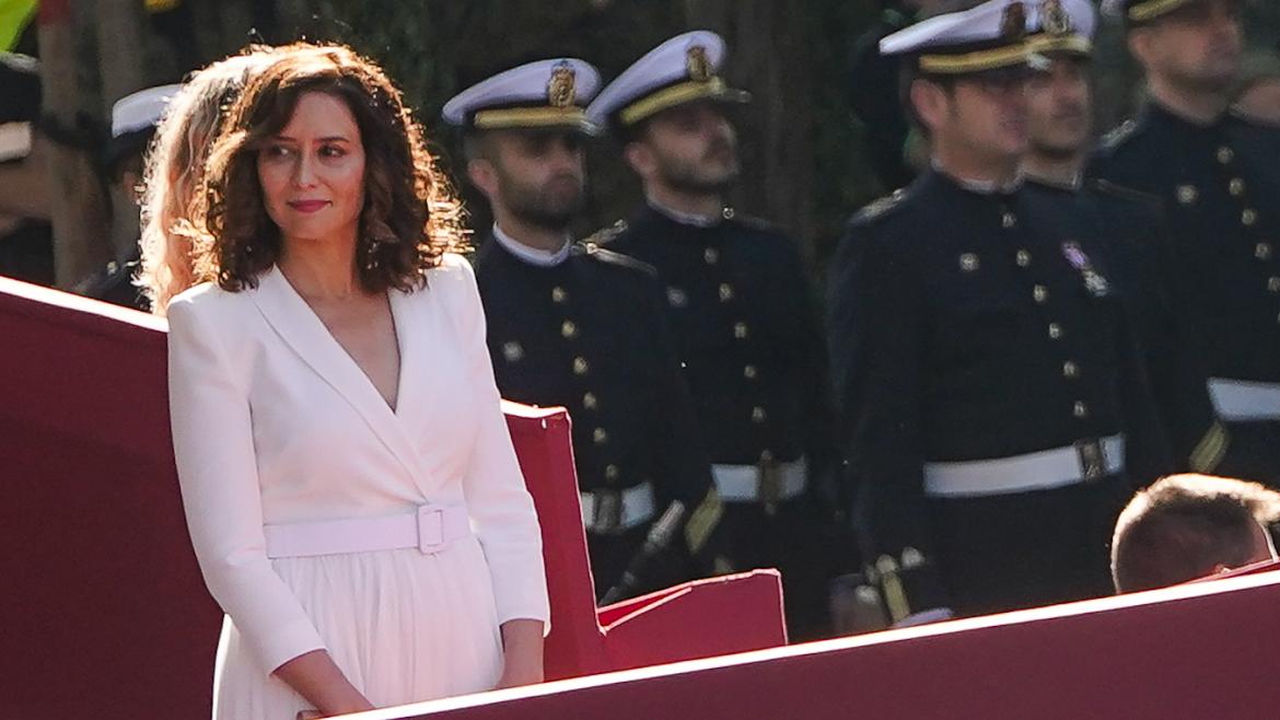 Díaz Ayuso asiste a la celebración de la Fiesta Nacional presidida por Sus Majestades los Reyes