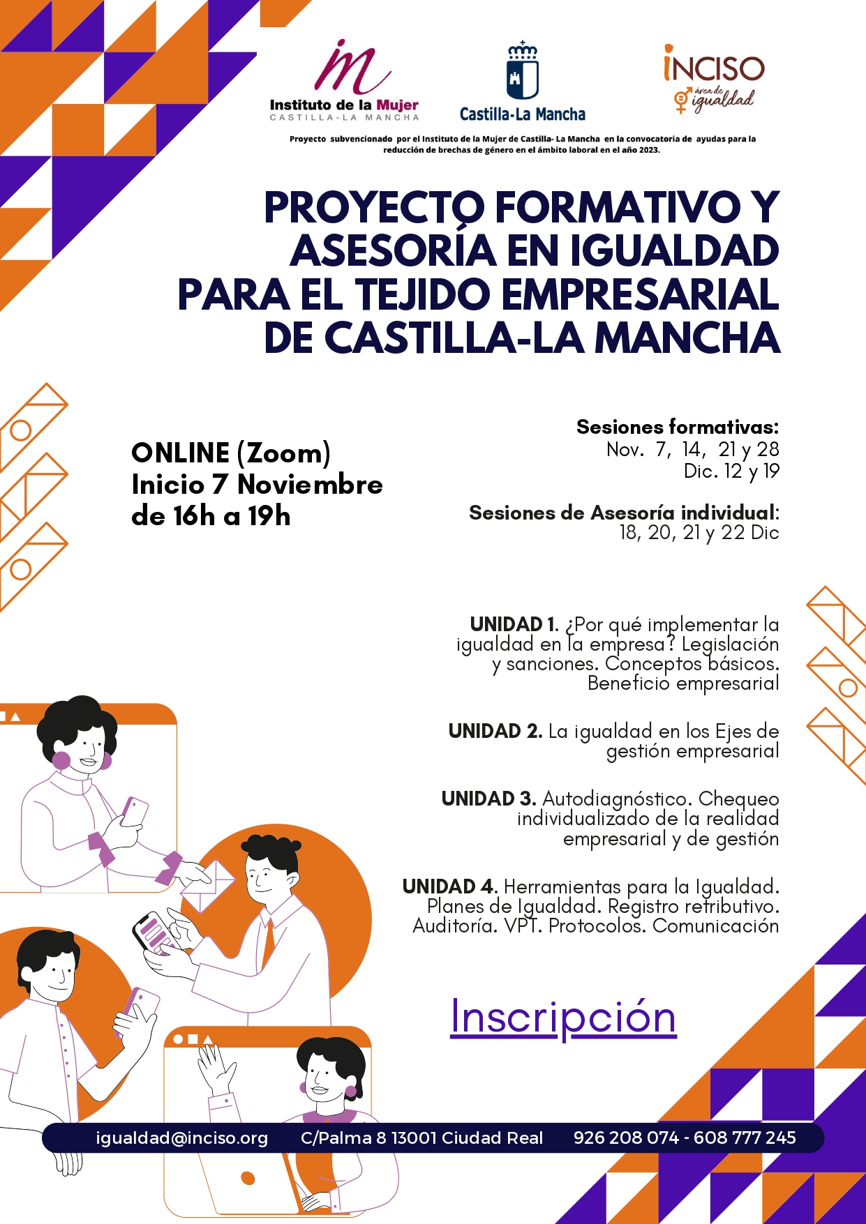 El Centro de la Mujer impulsa el proyecto EMPRESAS + IGUAL para asesorar a empresas de C-LM en materia de igualdad