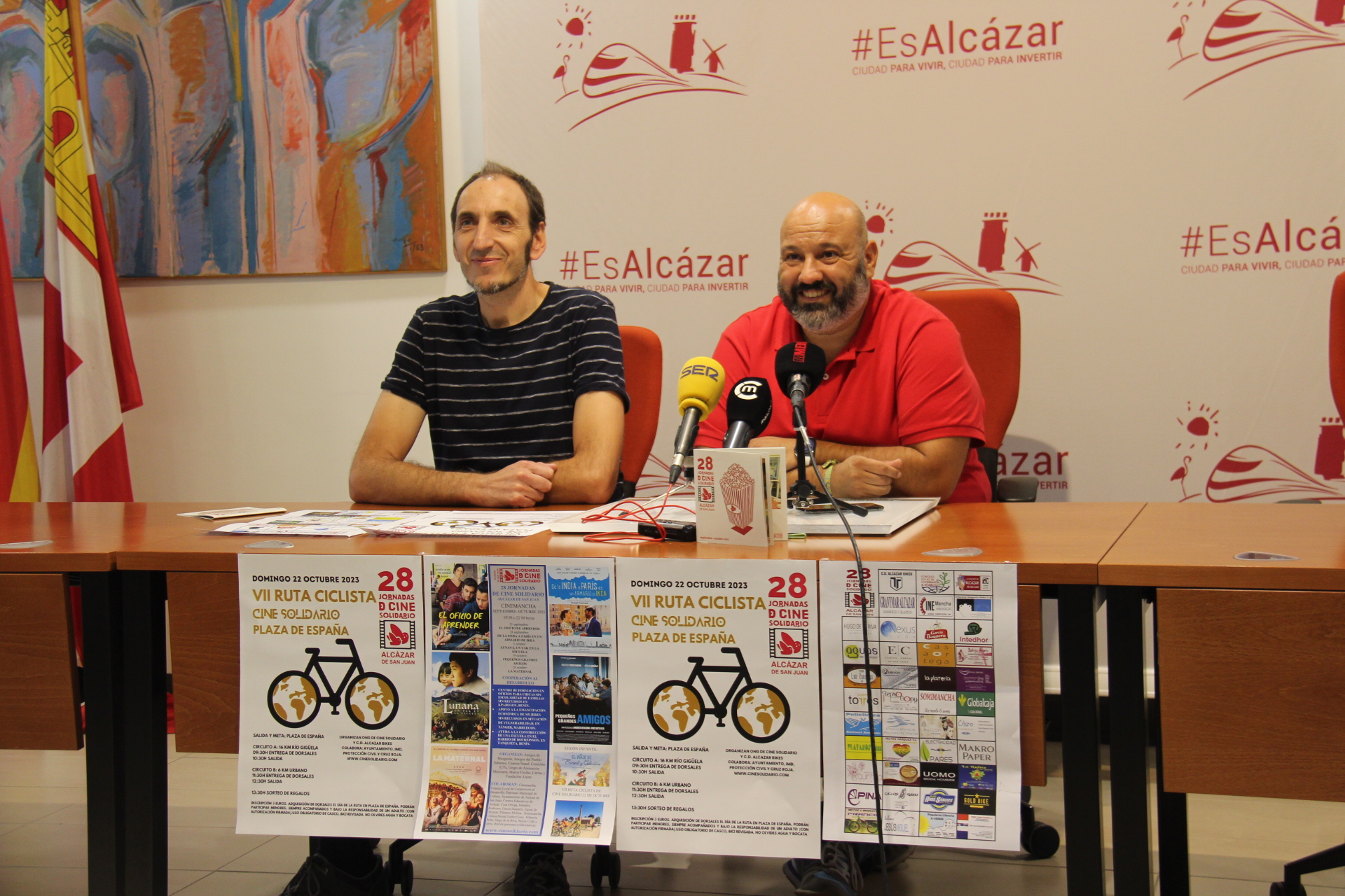 Presentación de la VII Carrera Ciclista del Cine Solidario en Alcázar de San Juan