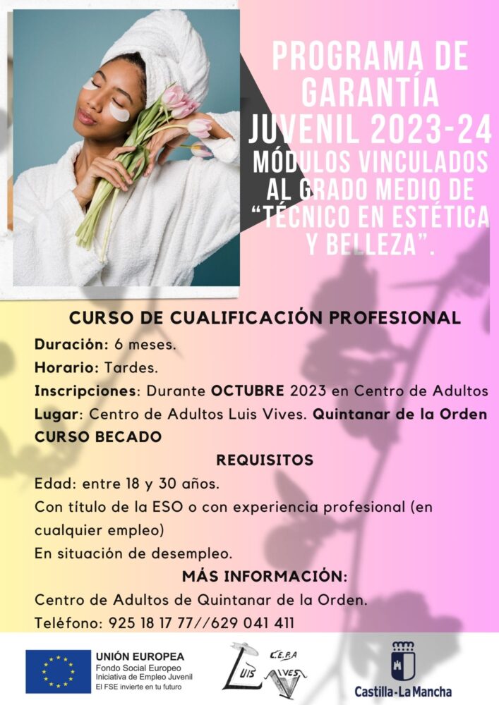Programa de Garantía Juvenil: "Técnico en Belleza y Estética". Toda la información