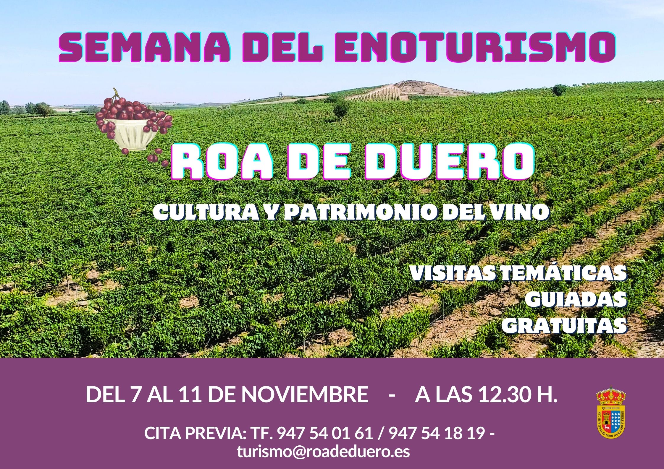 SEMANA DEL ENOTURISMO. VISITAS TEMÁTICAS GUIADAS