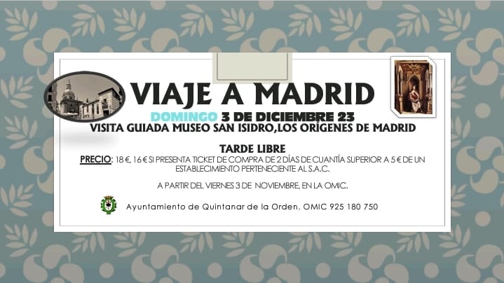 Ya puedes apuntarte al viaje al museo San Isidro de Madrid