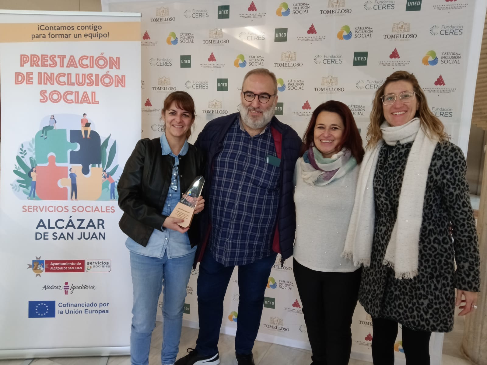El equipo técnico de Inclusión de los Servicios Sociales del Ayuntamiento de Alcázar de San Juan, presente en el II Congreso Internacional de Buenas Prácticas en Inclusión Social