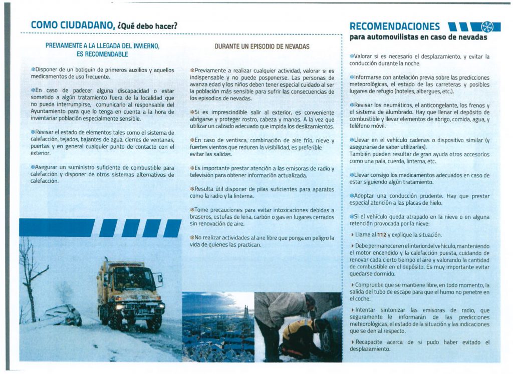 Indicaciones Generales ante riesgos derivados de fenómenos meteorológicos – Cabezón de Pisuerga