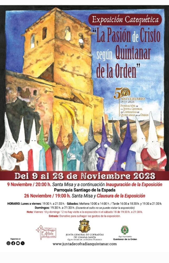 Misa y exposición este jueves con motivo del 50 aniversario de la Junta General de Cofradías