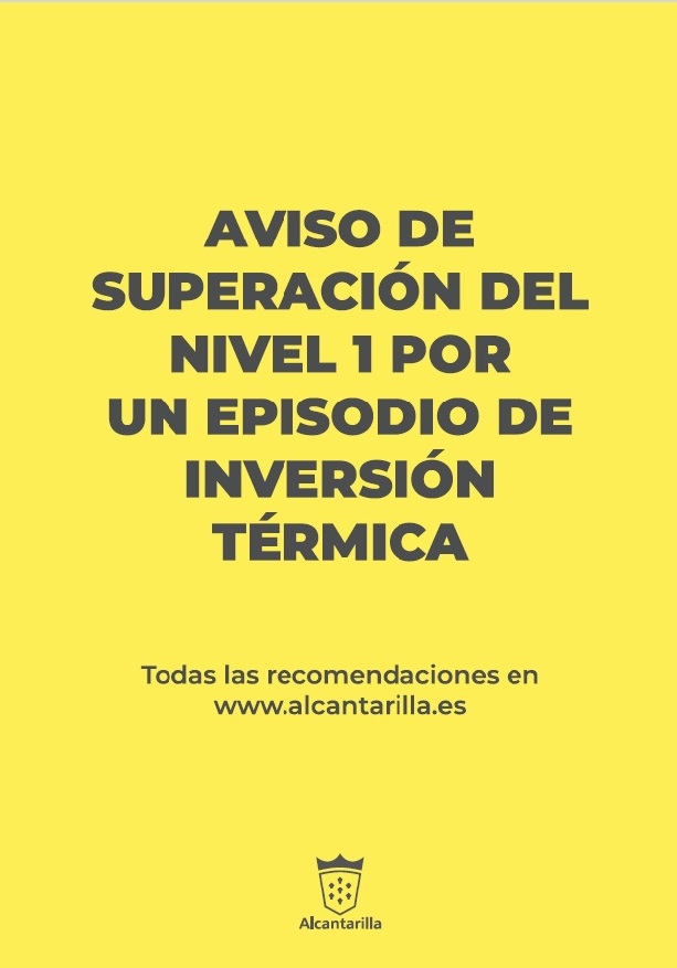 Aviso de superación del nivel 1 preventivo por acumulación de partículas PM10