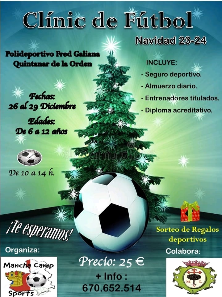 Clínic de Fútbol del 26 al 29 de diciembre en el polideportivo Fred Galiana