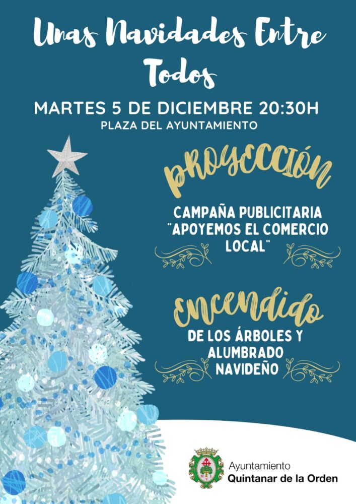 Este 5 de diciembre, encendido de luces navideñas y proyección de vídeo en apoyo al comercio en Quintanar de la Orden