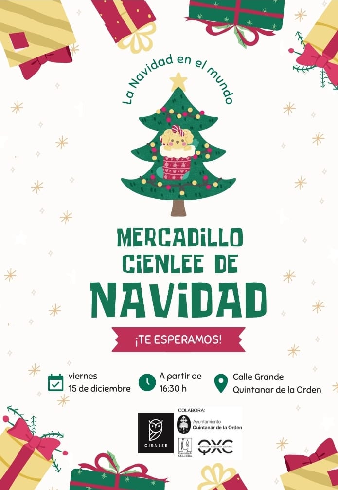 Este viernes Mercadillo Cienlee de navidad en Quintanar de la Orden