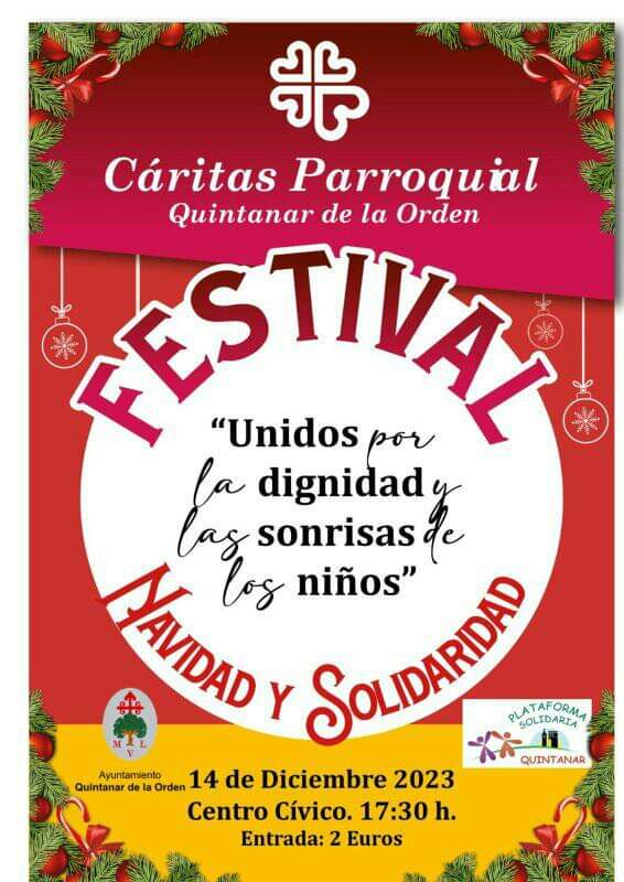 Festival navideño solidario de Cáritas Parroquial en Quintanar de la Orden