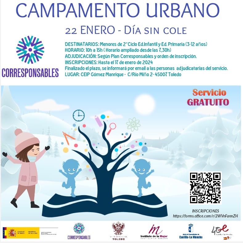 Ayuntamiento de Toledo Campamento urbano 22 de enero, día sin cole.