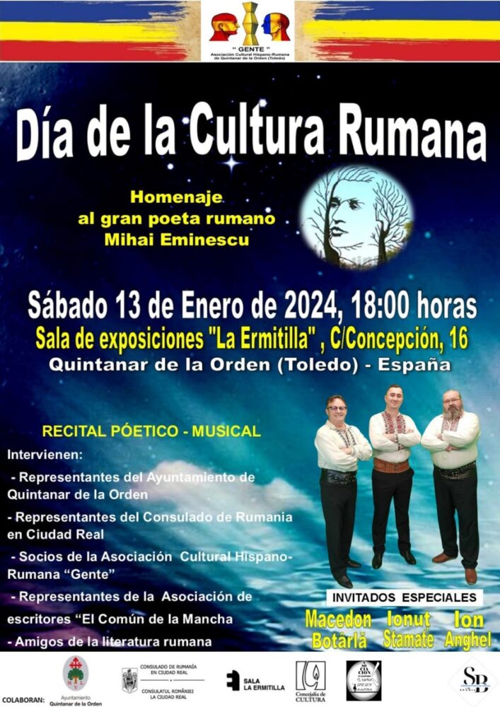 Este sábado Día de la Cultura Rumana con homenaje al poeta Mihai Eminescu