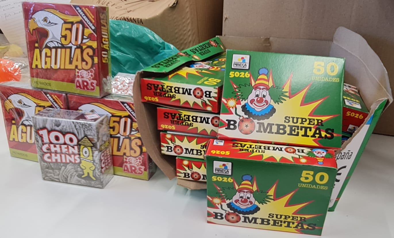 La Policía Local de Getafe incautó 19.761 artefactos pirotécnicos en el plan Navidades Seguras
