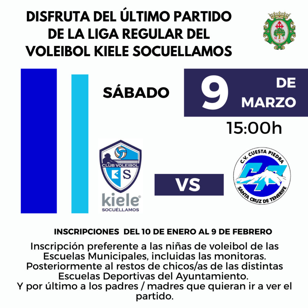 Ya te puedes apuntar en el ayuntamiento a ver al Kiele Socuéllamos de voleibol en su último partido de liga regular