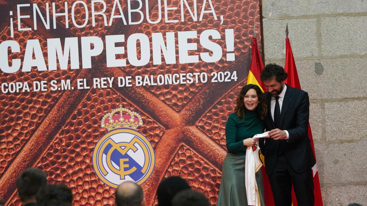 Díaz Ayuso felicita al Real Madrid de Baloncesto por su 29ª Copa del Rey: “Gracias por ser parte de Madrid, donde también juegan y ganan los mejores”