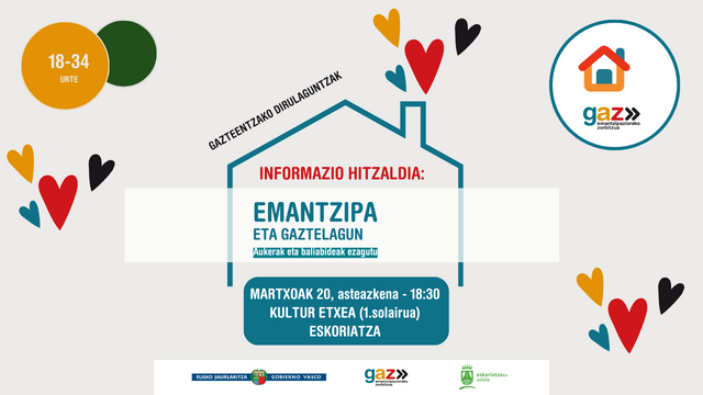Gazteek etxebizitza erosi edo alokatzeko dirulaguntzei buruzko hitzaldia