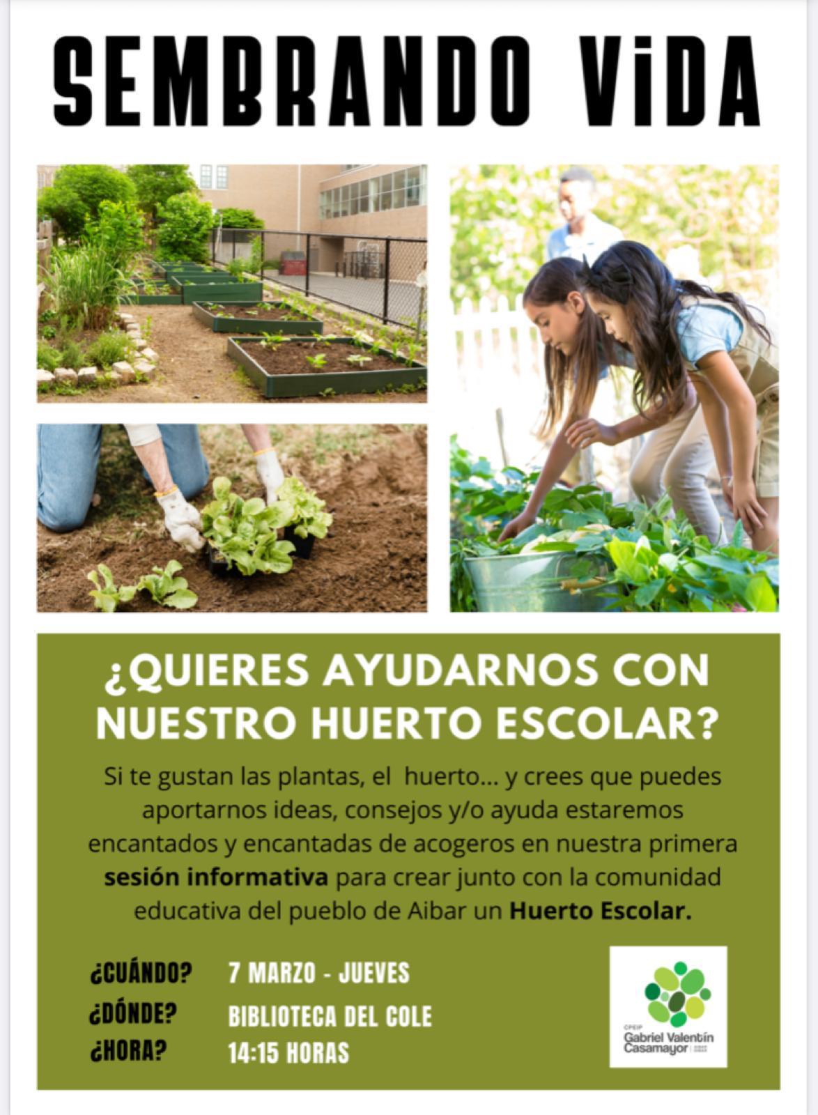 «SEMBRANDO VIDA» PROYECTO DEL COLEGIO DE AIBAR